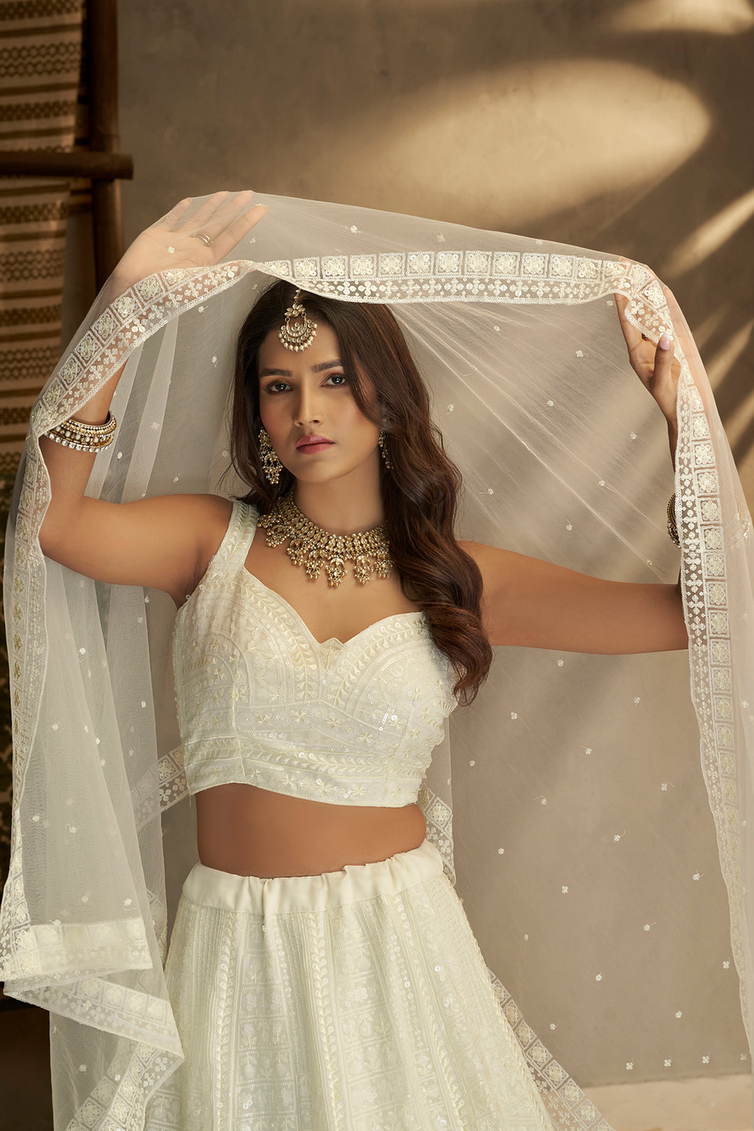 Ethereal White Sequins Lehenga | Perfect Princess Look for Weddings