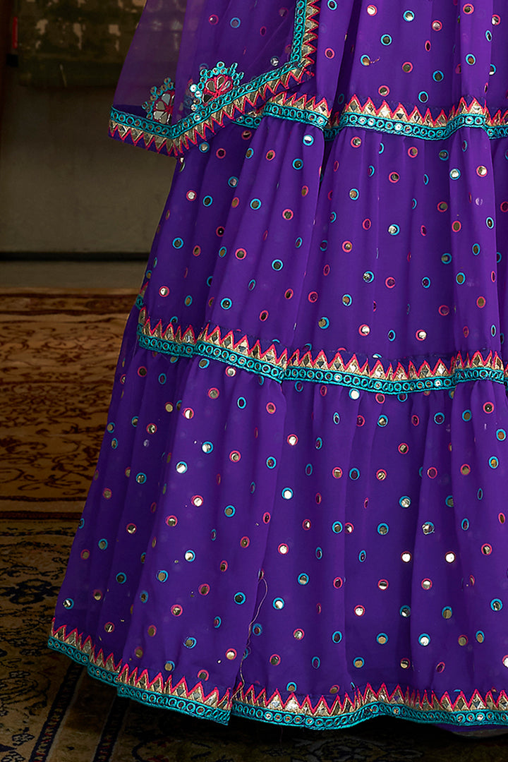 Quirky Purple Sequins Lehenga | Perfect for Nocturnal Celebrations