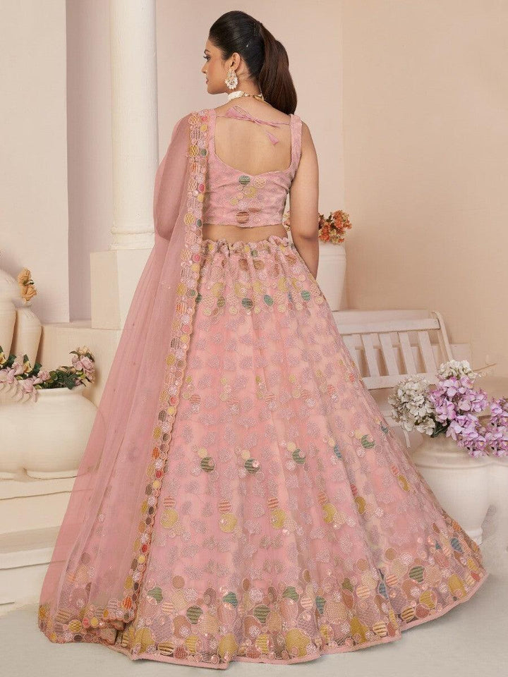 Classic Pink Lehenga Choli with Sequins | Wedding & Engagement Wear