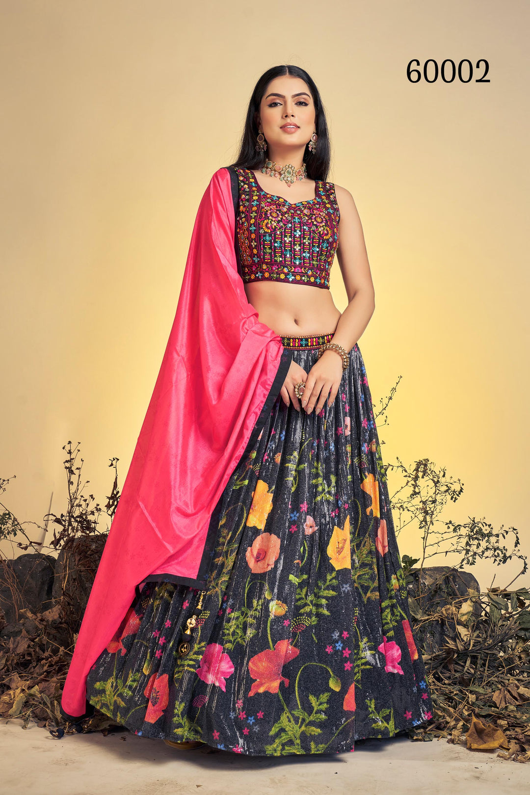 Floral Print Lehenga Choli Set | Designer Digital Print with Dupatta