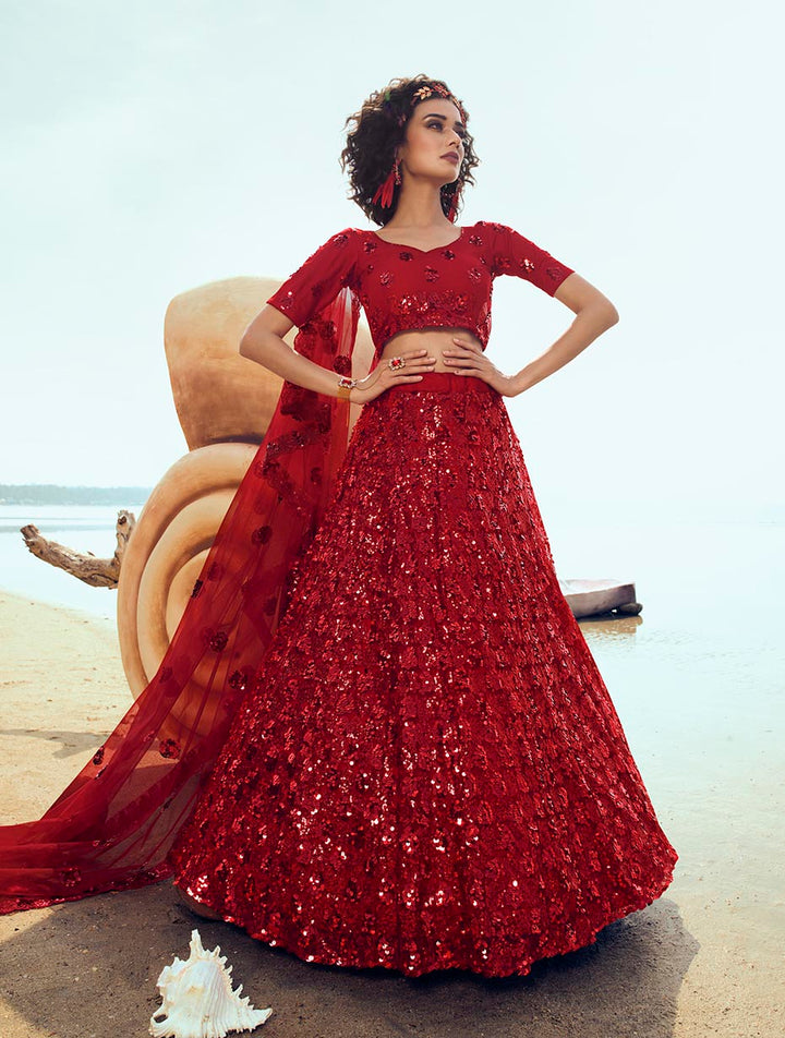 Stunning Red Lehenga | Perfect Ethnic Wear for Weddings and Parties