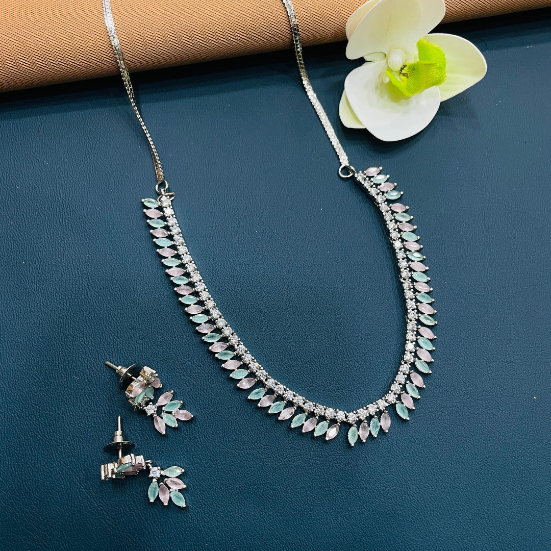 Gorgeous American diamond necklace, perfect for bridal accessories.