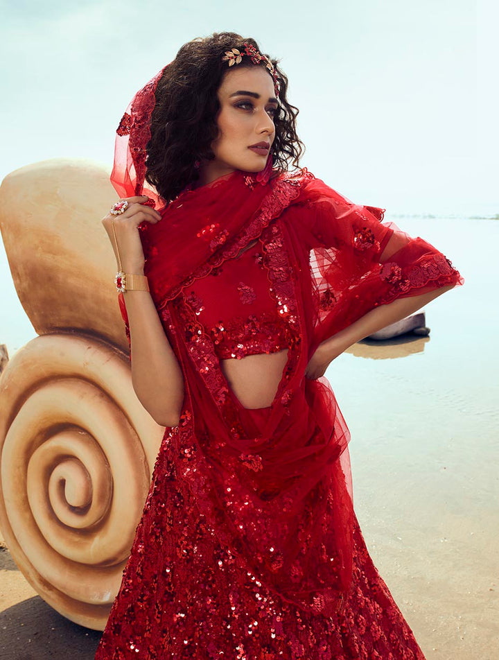 Stunning Red Lehenga | Perfect Ethnic Wear for Weddings and Parties