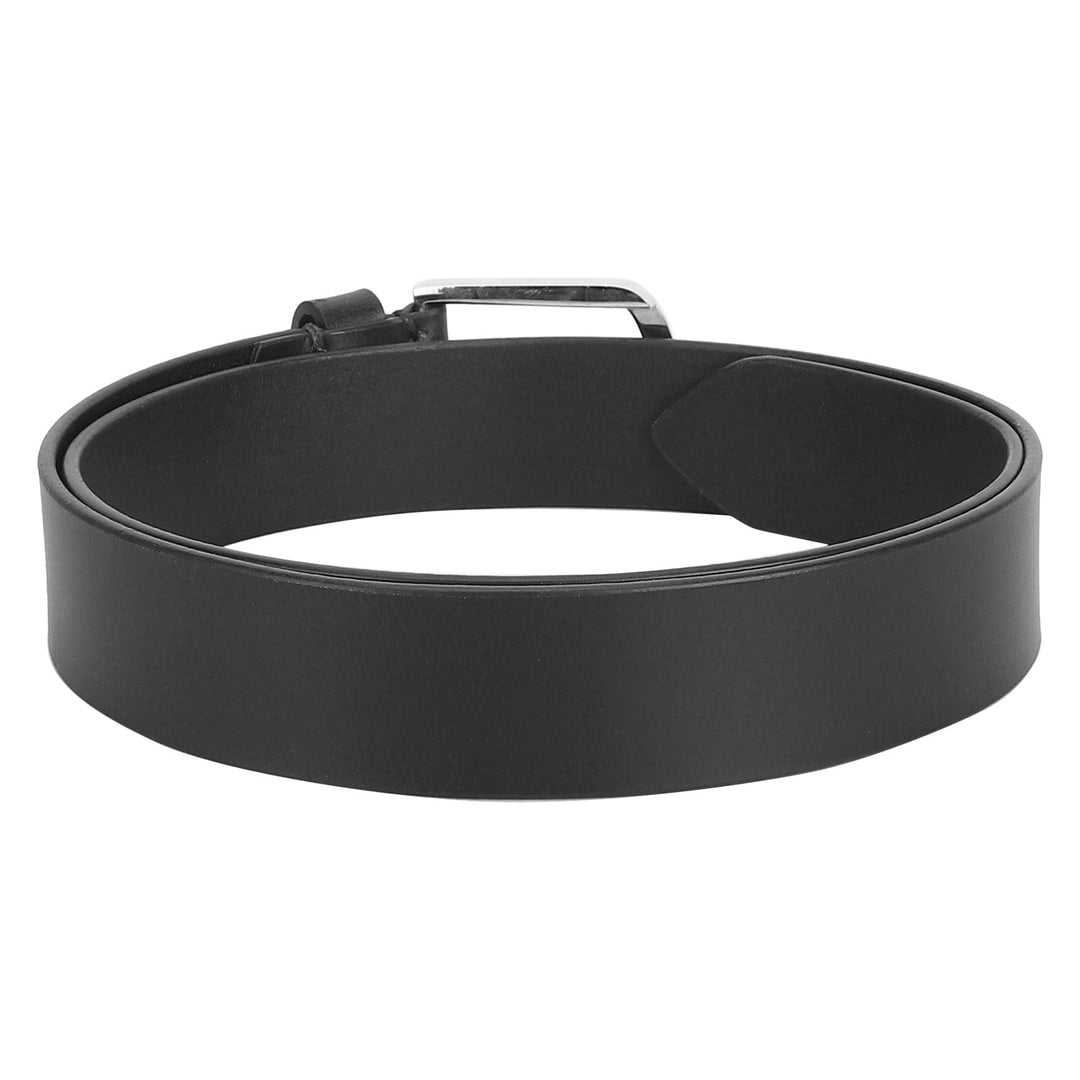 Black Oil Pull-Up Leather Belt | Elegant Genuine Leather Strap