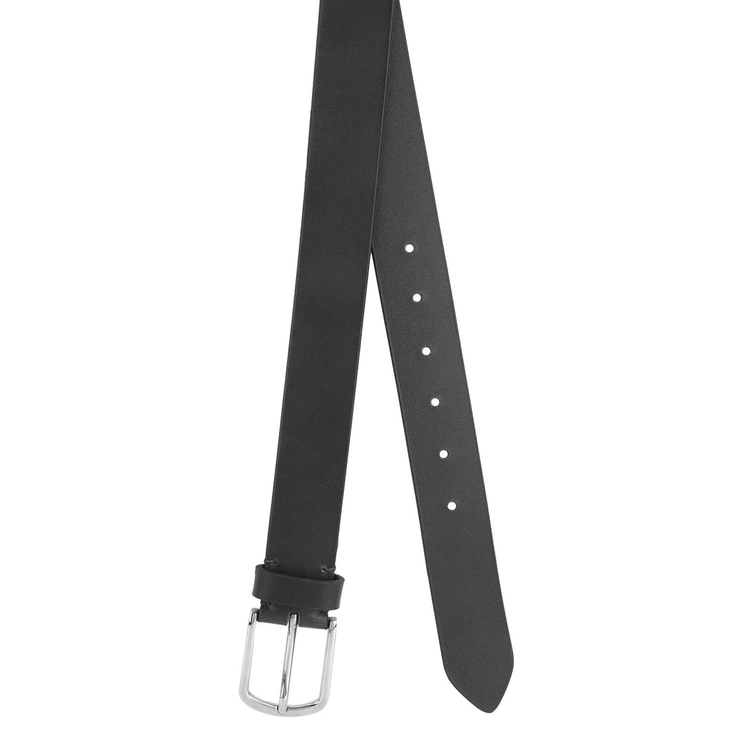 Black Oil Pull-Up Leather Belt | Elegant Genuine Leather Strap