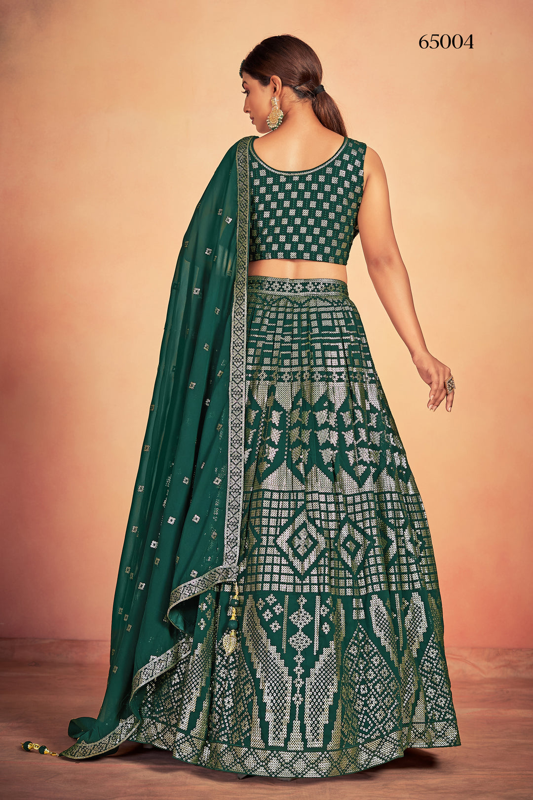 Stunning Green Lehenga Set | Festive Georgette Lehenga for Weddings