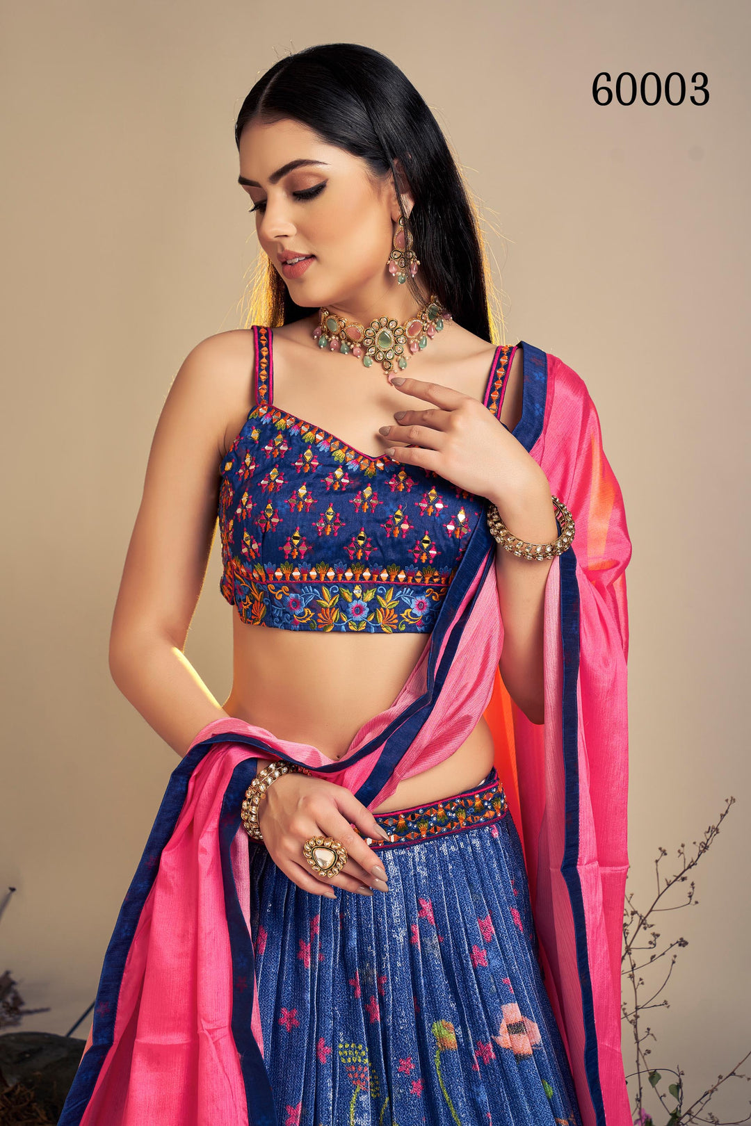 Floral Print Lehenga Choli Set | Designer Digital Print with Dupatta