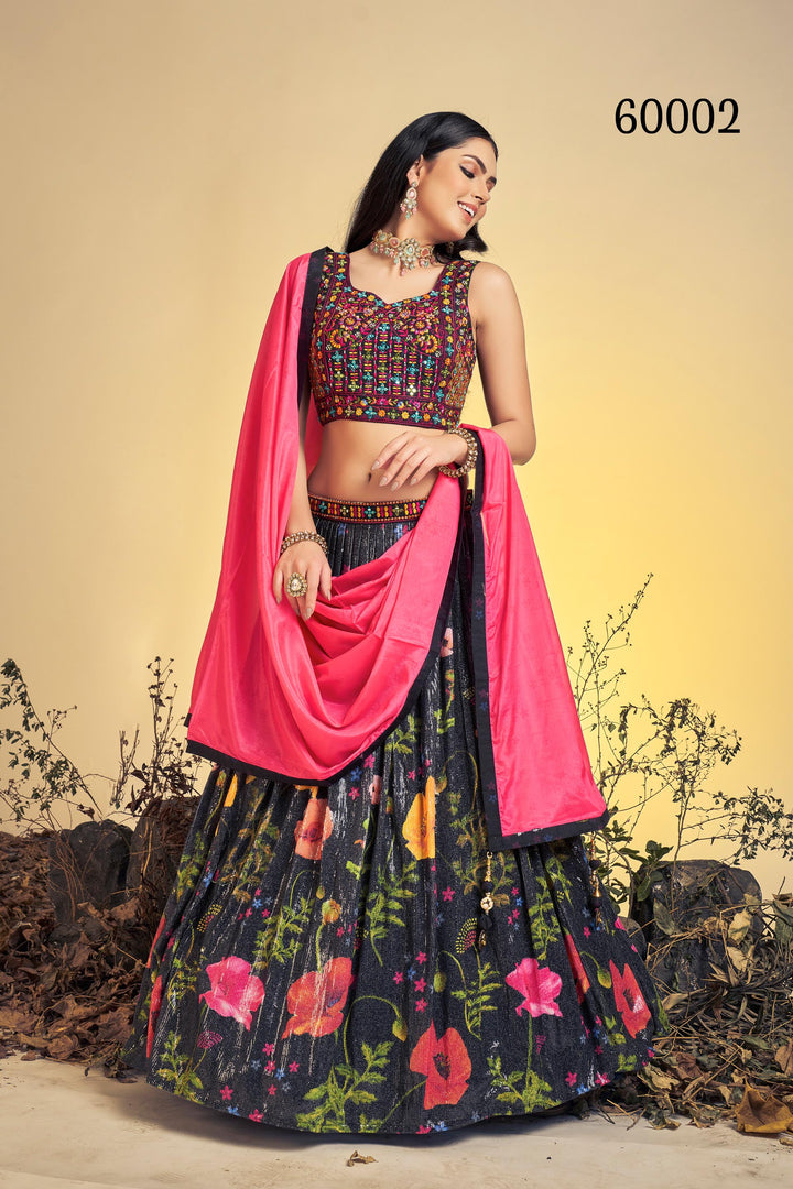 Floral Print Lehenga Choli Set | Designer Digital Print with Dupatta