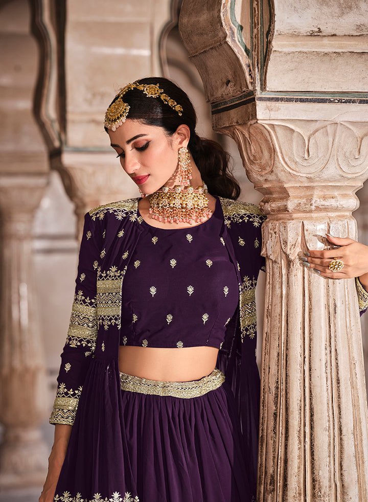 Elegant Wine Designer Lehenga Choli | Perfect for Weddings & Parties