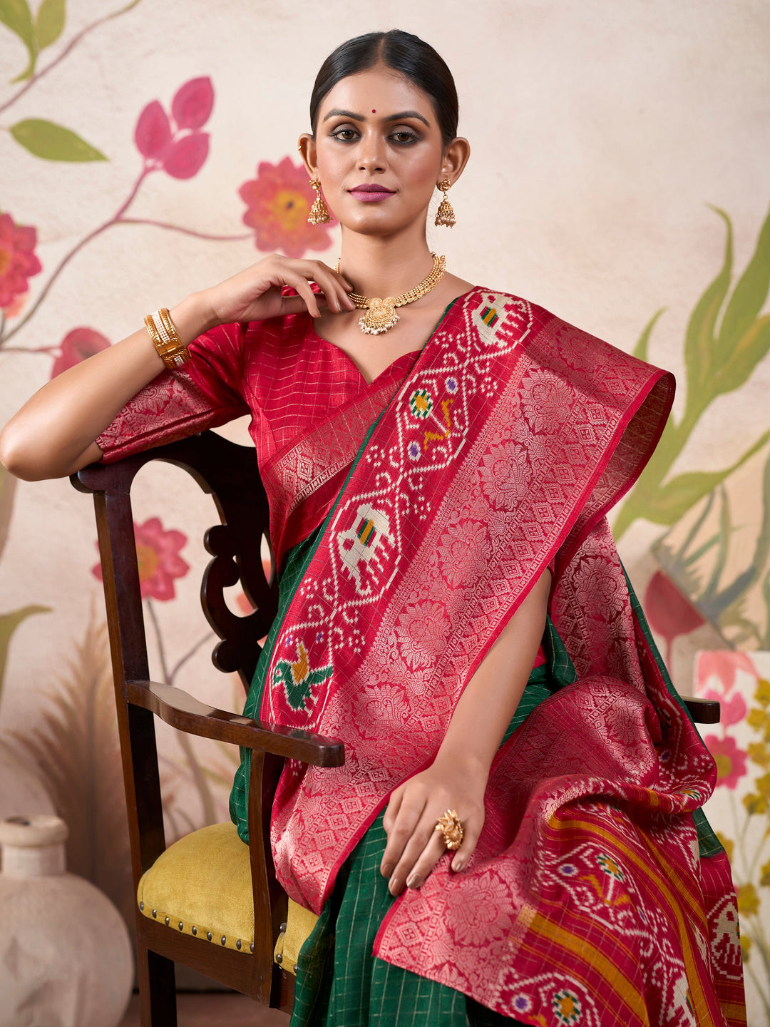 Vibrant color luxurious fabric exclusive attire crafted for elegance and style.