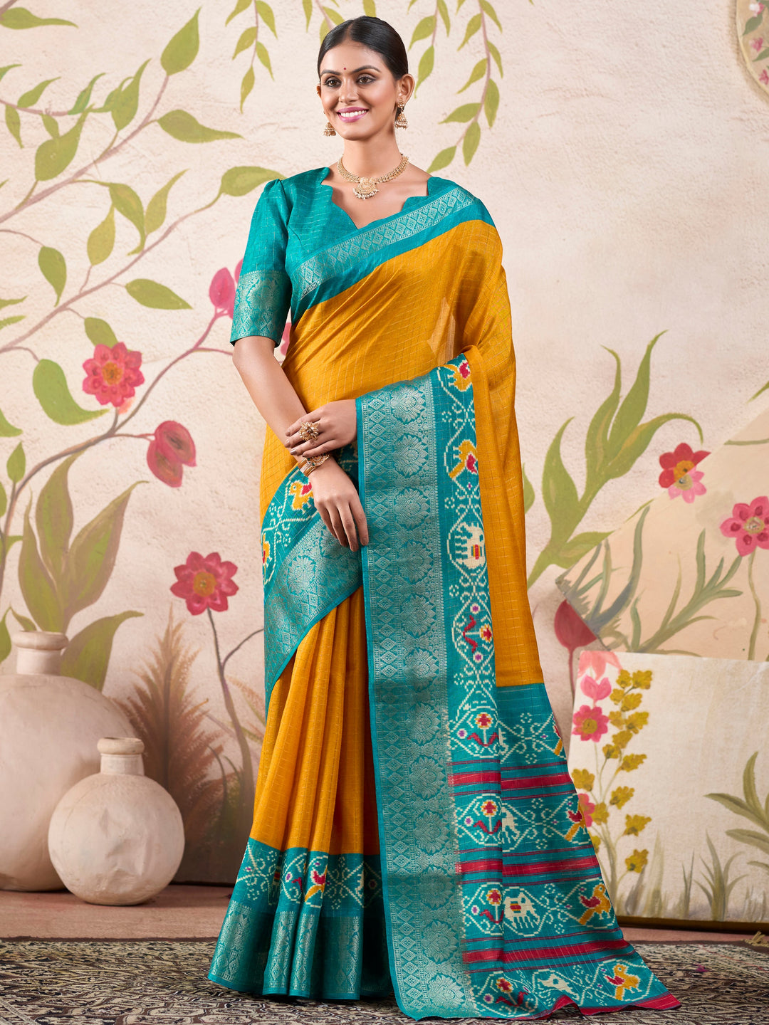 Blue silk saree crafted for elegance and style.