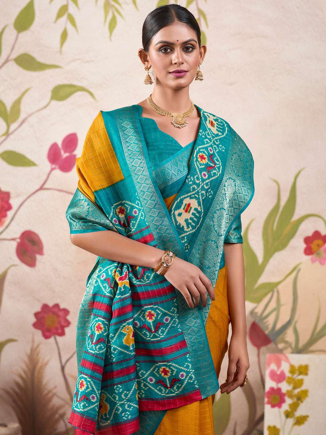 Vibrant color luxurious fabric exclusive attire crafted for elegance and style.