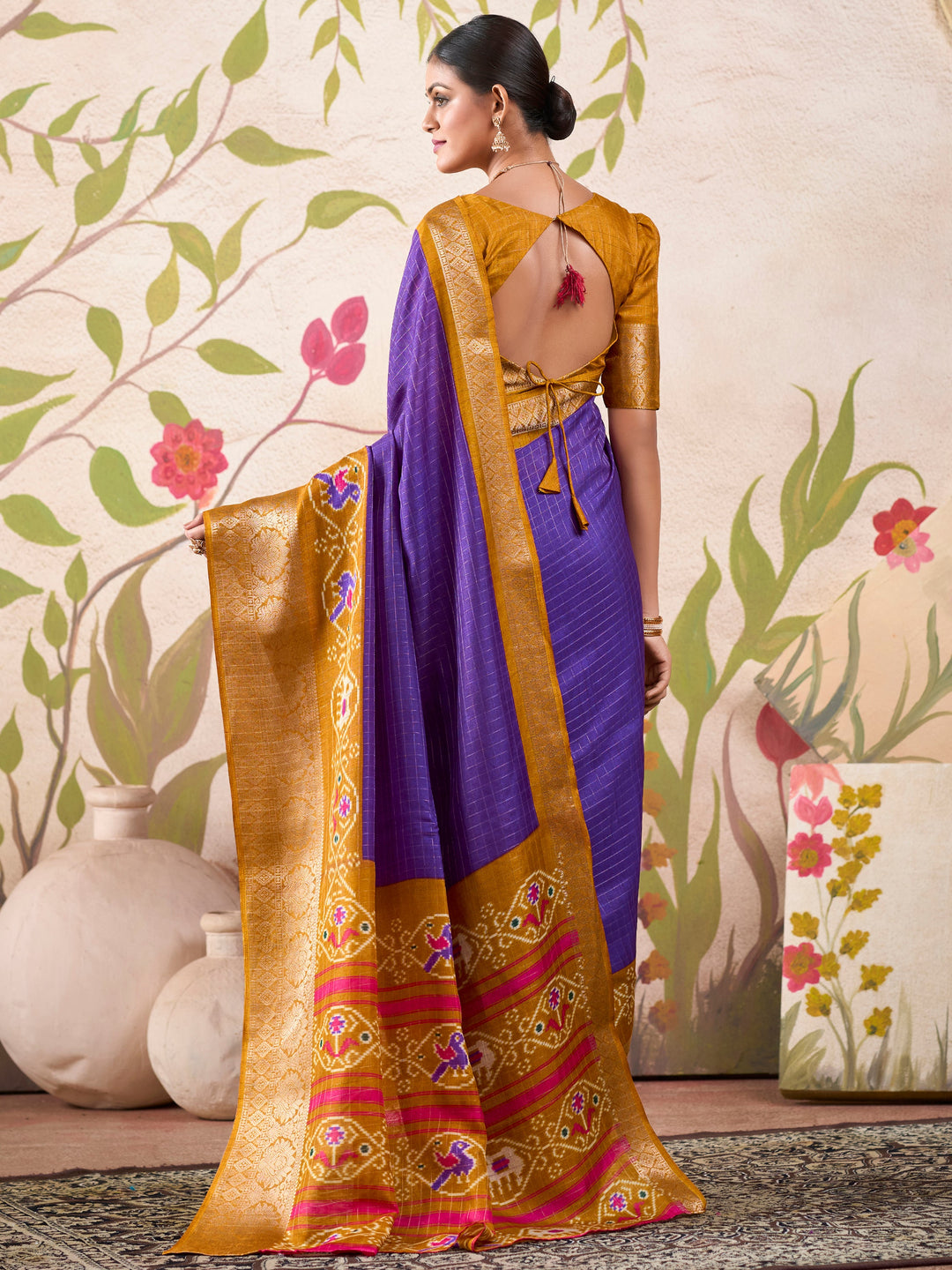 Vibrant color luxurious fabric exclusive attire crafted for elegance and style.