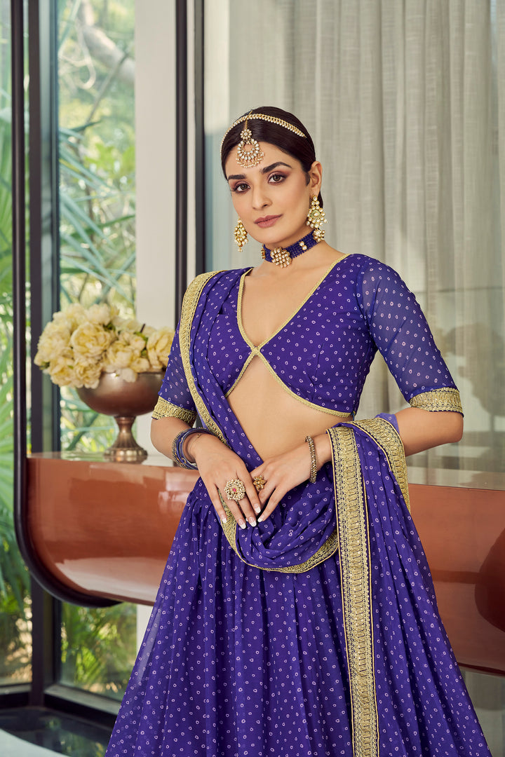 Purple Organza Bridal Lehenga | Indian Lehenga Choli for Weddings