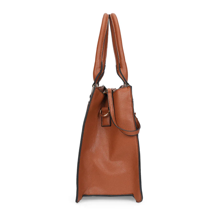 Women's Lavie Luxe Tan Satchel | Medium Yalon24 Bag Stylish & Chic