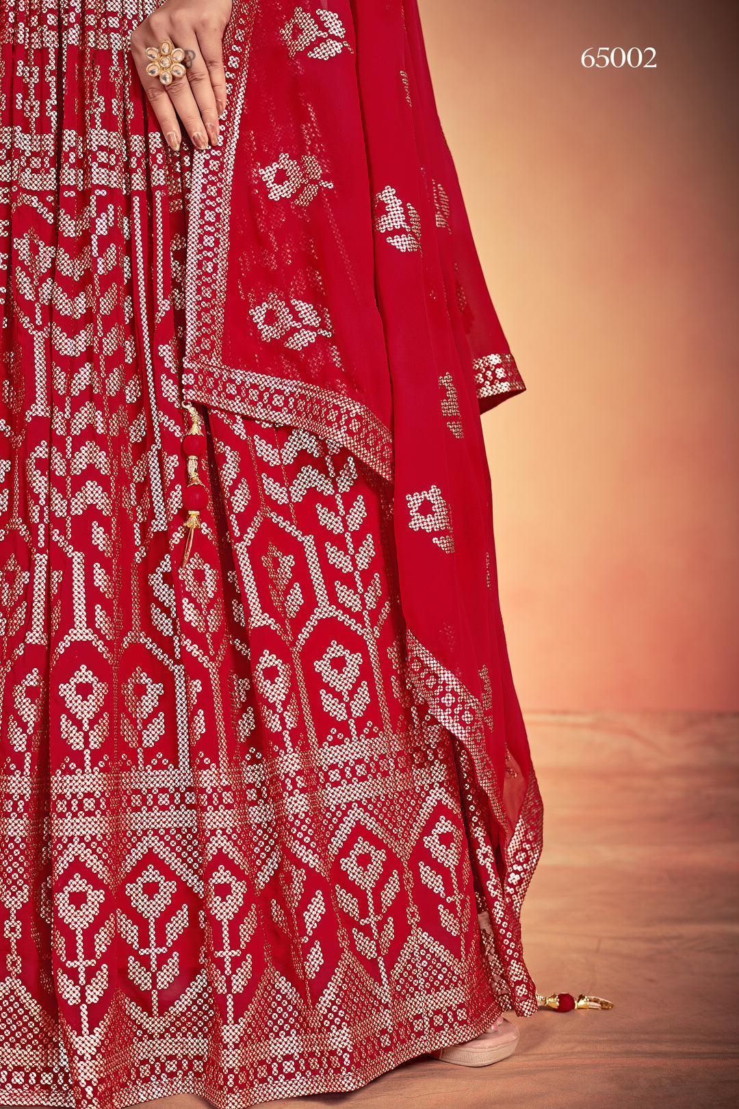 Stunning Red Lehenga Set | Georgette Lehenga for Festive Occasions