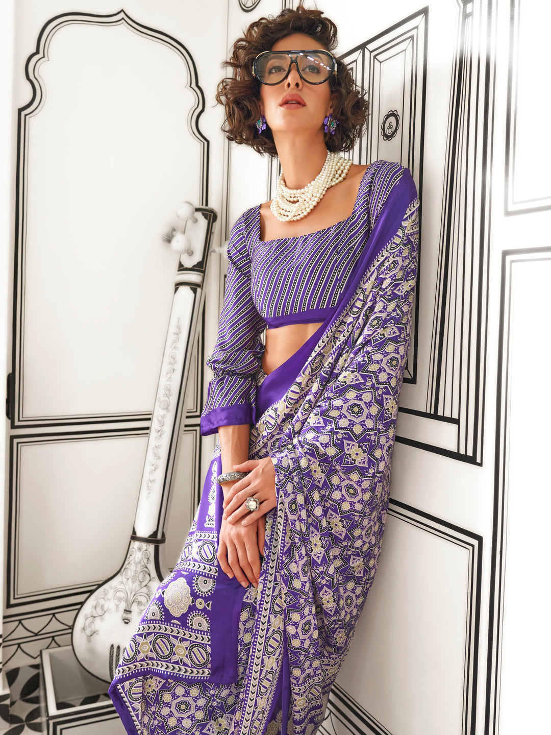 Vibrant color luxurious fabric exclusive attire crafted for elegance and style.