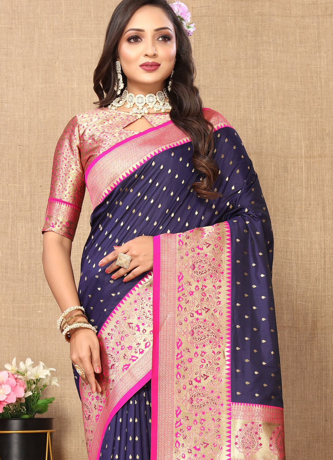 Radiant Sky-Blue Soft Silk Saree with detailed zari weaving and a luxurious brocade blouse for festivals.