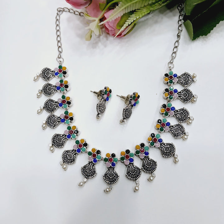 Beautiful oxidised necklace set, designed for versatile occasions.