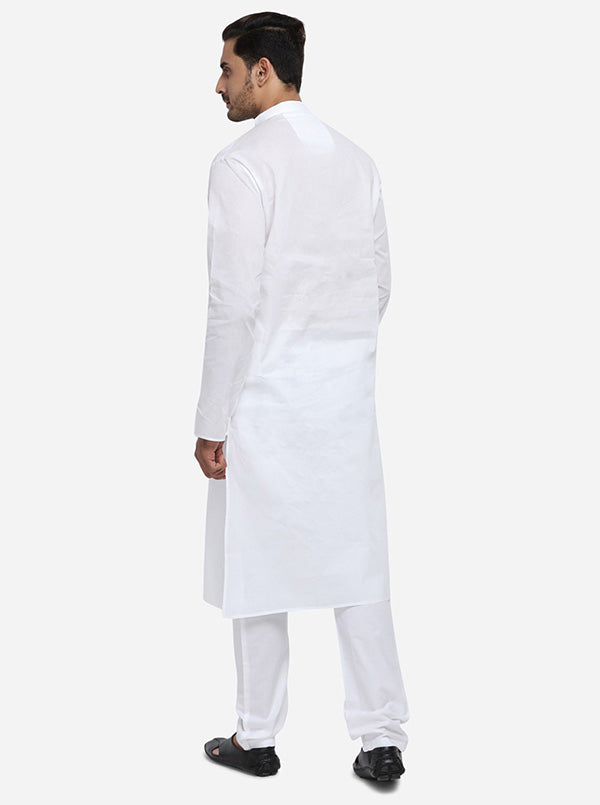 White stripe cotton kurta set for men, designed for comfort and style in the USA fashion scene.