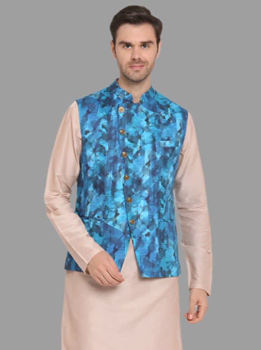 Trendy Jodhpuri Jacket | Blue & Black Bandhgala for Special Events