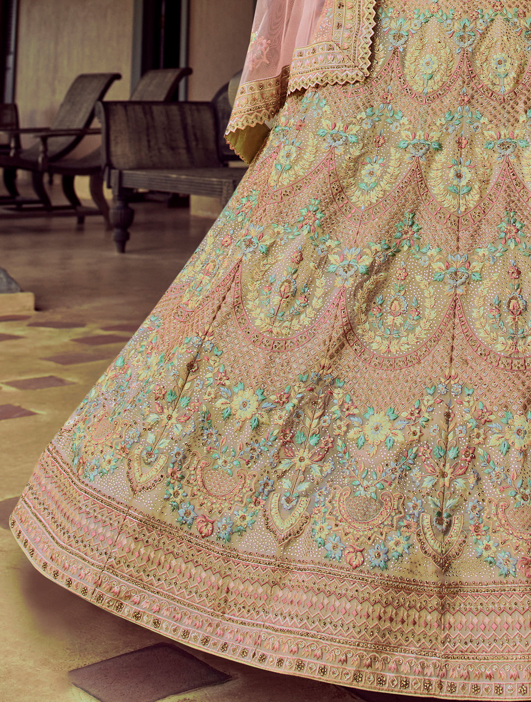 Peach Wedding Lehenga | Traditional Craftsmanship & Modern Style