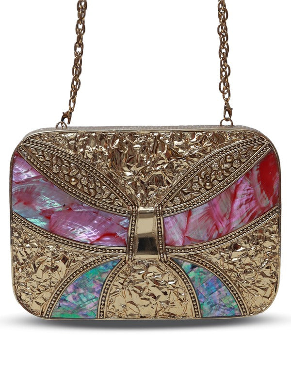 Naina Mother of Pearl Clutch | Elegant Designer Handbag for Events