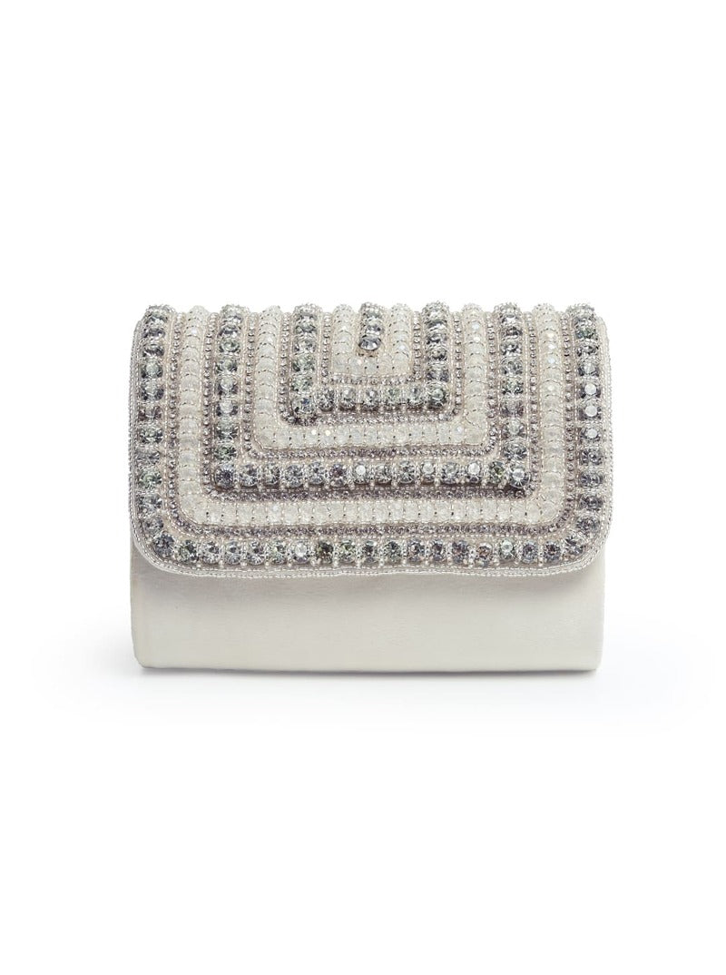 Nysa Embellished Flap Bag | Chic Clutch for Elegant Outfits