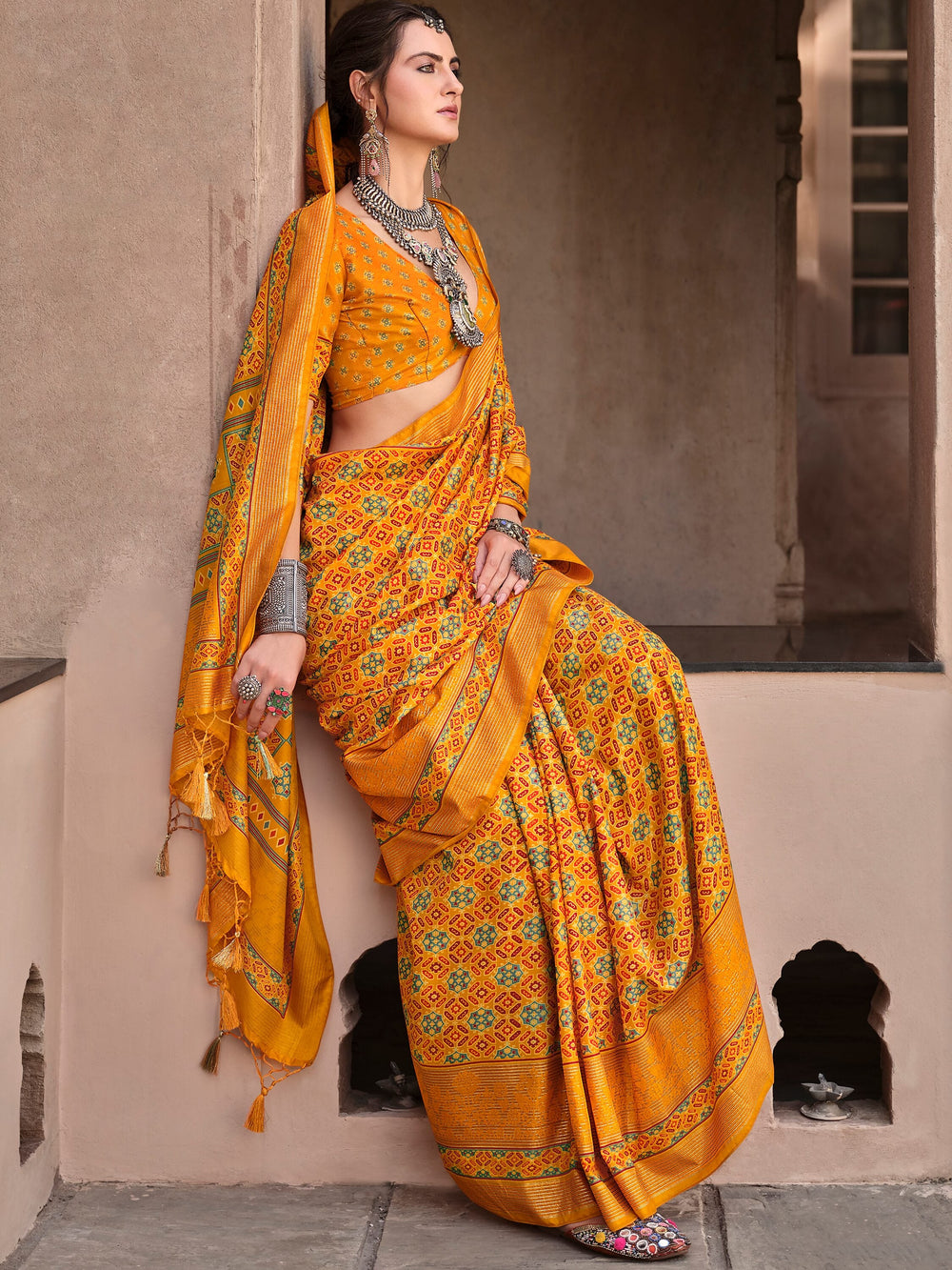 Vibrant color luxurious fabric exclusive attire crafted for elegance and style.