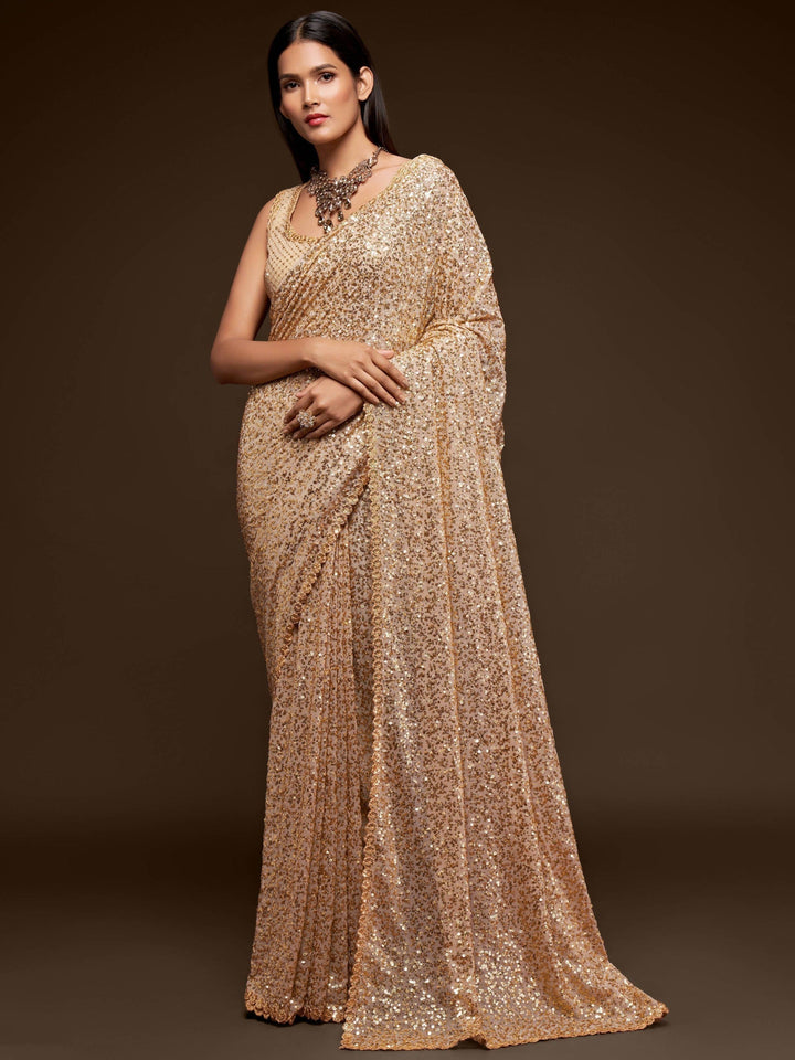 Vibrant color georgette saree crafted for elegance and style.