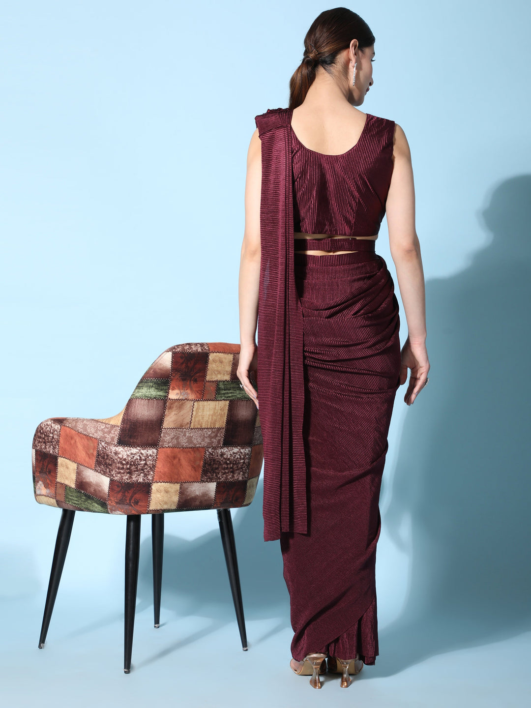 Vibrant color luxurious fabric exclusive attire crafted for elegance and style.