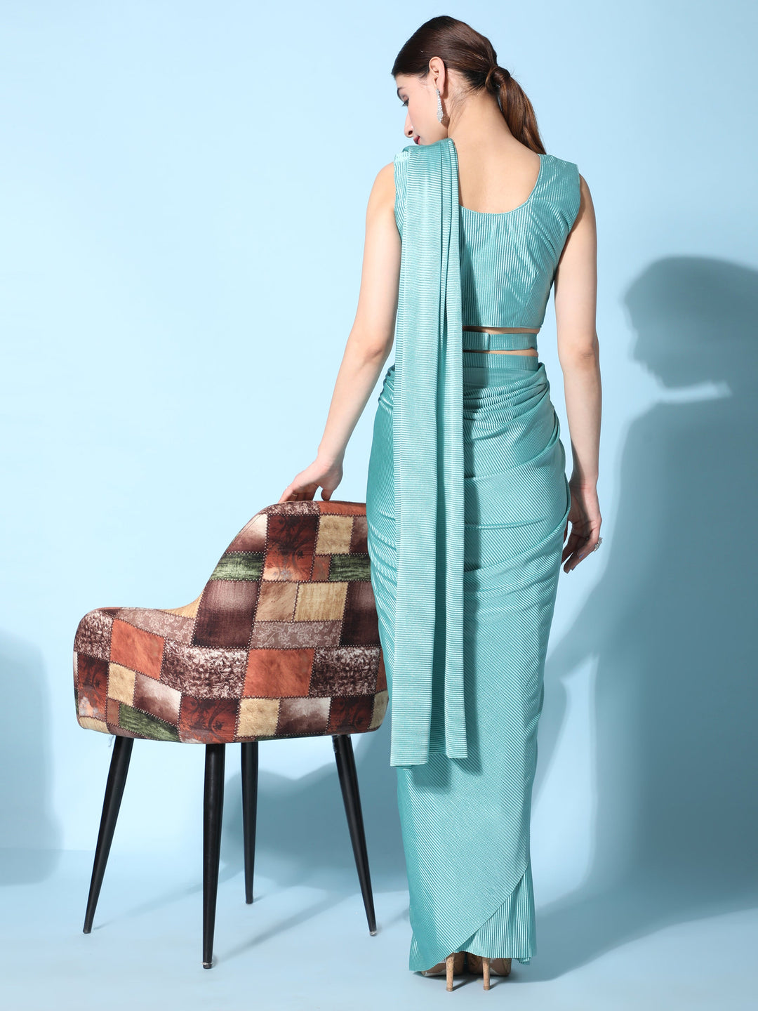 Vibrant color luxurious fabric exclusive attire crafted for elegance and style.