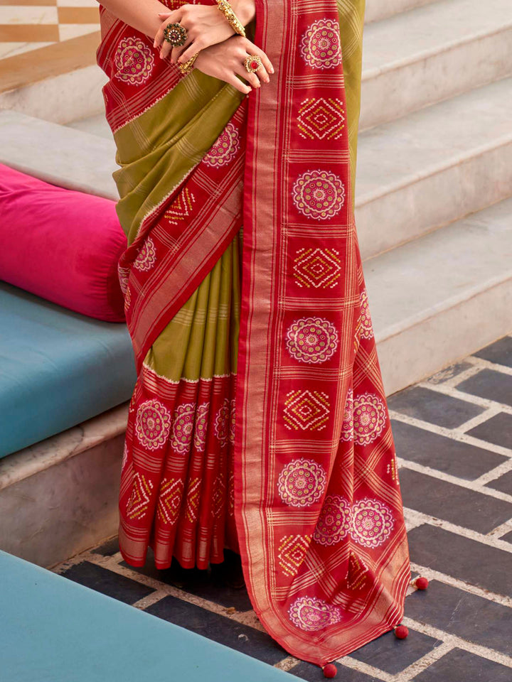 Vibrant color luxurious fabric exclusive attire crafted for elegance and style.