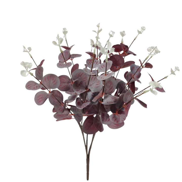 Elipino Eucalyptus Bunch | Multicolor Realistic Plastic Flowers for Wedding & Home Decoration