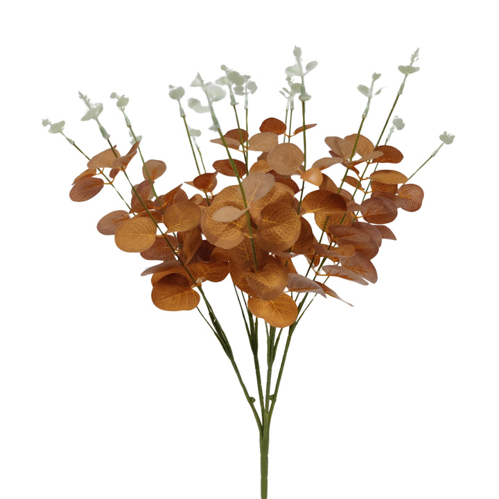 Elipino Eucalyptus Bunch | Multicolor Realistic Plastic Flowers for Wedding & Home Decoration