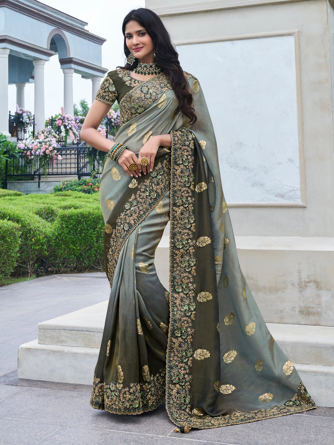 Red silk saree crafted for elegance and style.