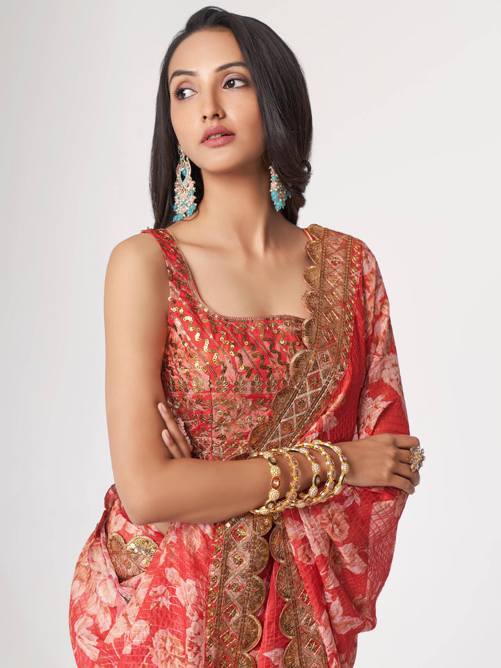 Vibrant color luxurious fabric exclusive attire crafted for elegance and style.