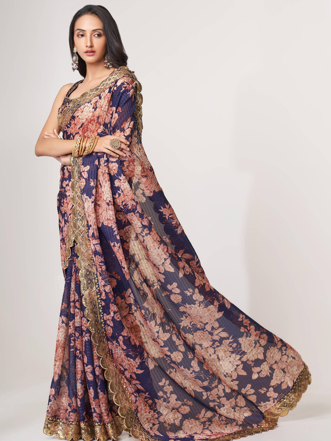 Vibrant color luxurious fabric exclusive attire crafted for elegance and style.