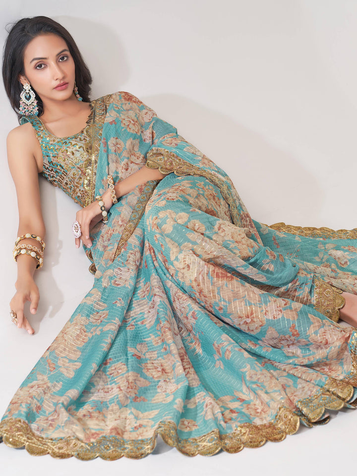 Vibrant color luxurious fabric exclusive attire crafted for elegance and style.