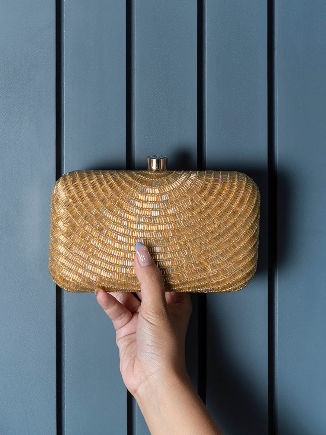 Glitz Hand-Embroidered Party Clutch | Luxury Seed Bead Design