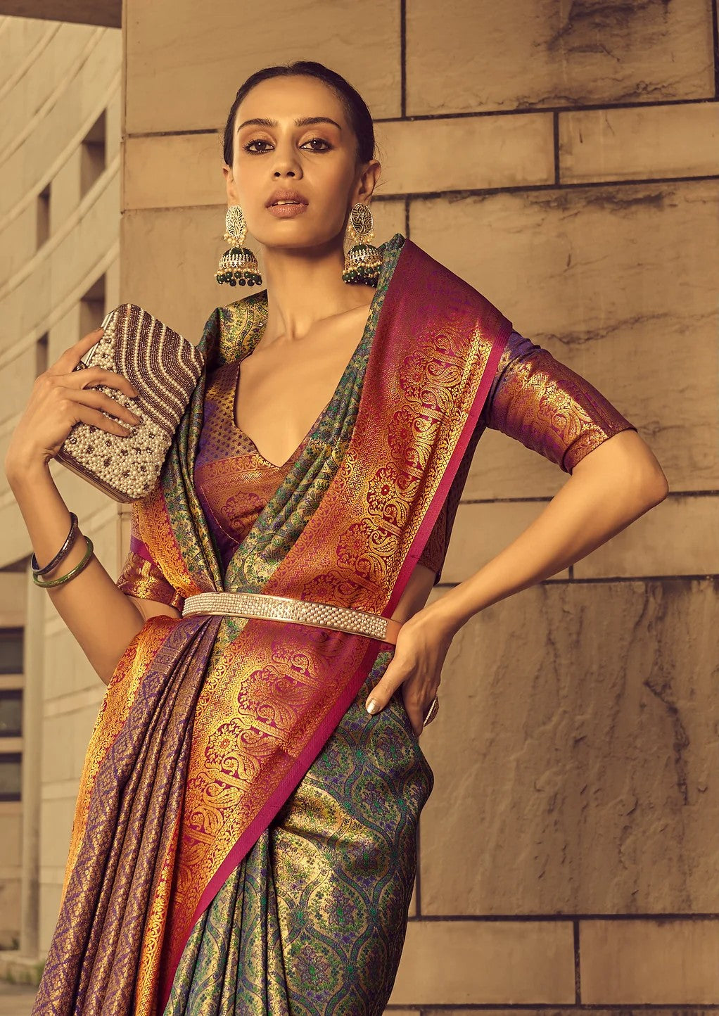 Luxurious Silk Saree | Designer Appeal with Zari Brocade for Weddings