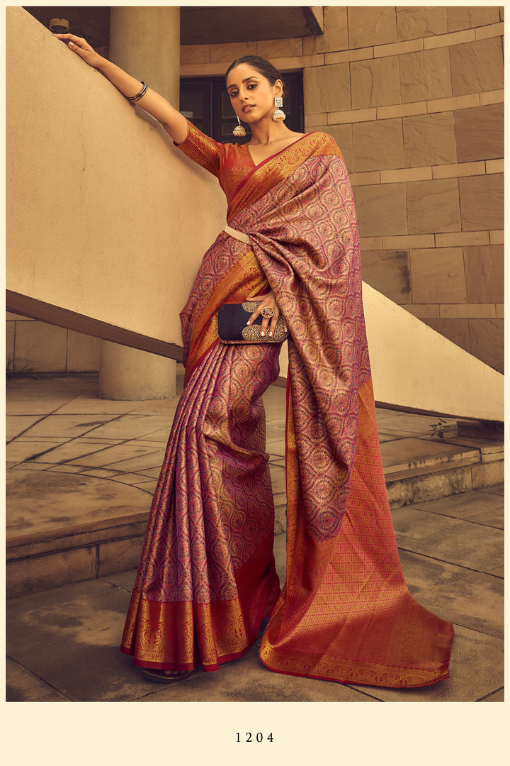 Luxurious Silk Saree | Designer Appeal with Zari Brocade for Weddings