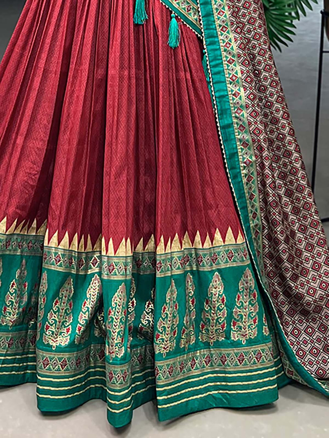 Festive Red Lehenga Choli | Traditional Indian Wedding Lehenga