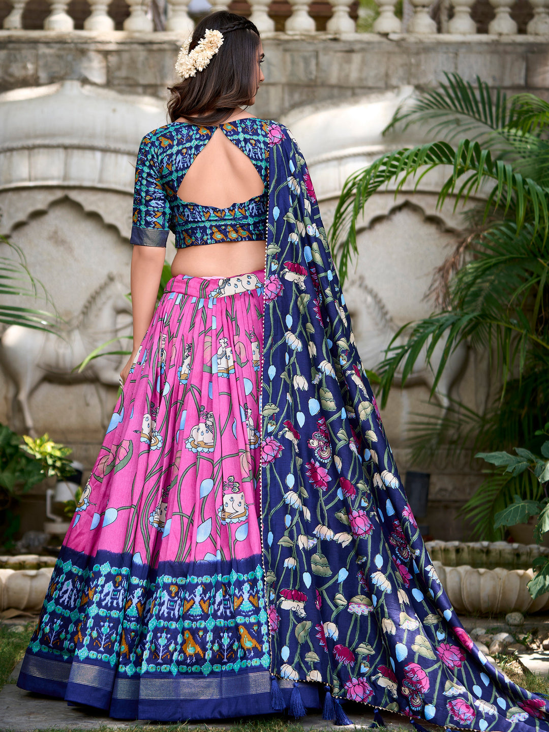 Marvelous Pink Patola Printed Silk Traditional Lehenga Choli