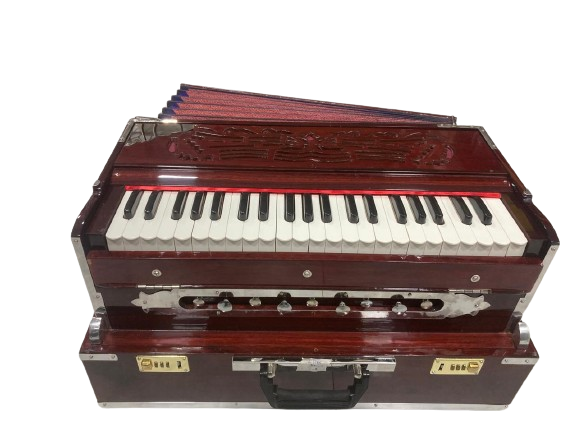 3 Line Safari Harmonium | Saagwan Teak Wood | 9 Stopper | Palitana reeds