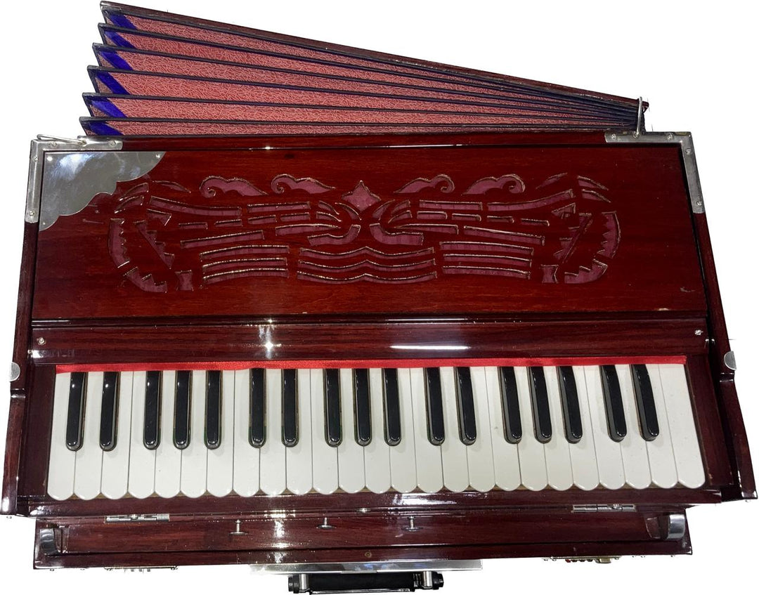 3 Line Safari Harmonium | Saagwan Teak Wood | 9 Stopper | Palitana reeds