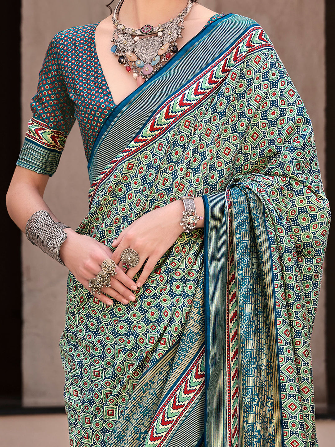 Vibrant color luxurious fabric exclusive attire crafted for elegance and style.