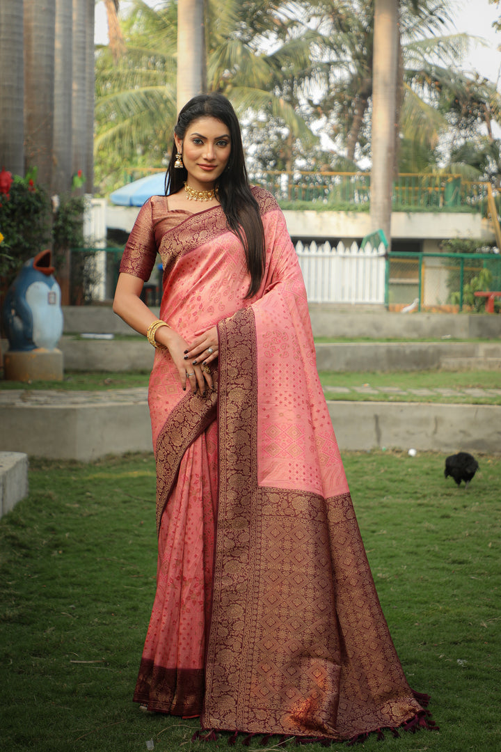 Stunning green Kanjivaram silk saree with intricate work, perfect for weddings and celebrations.