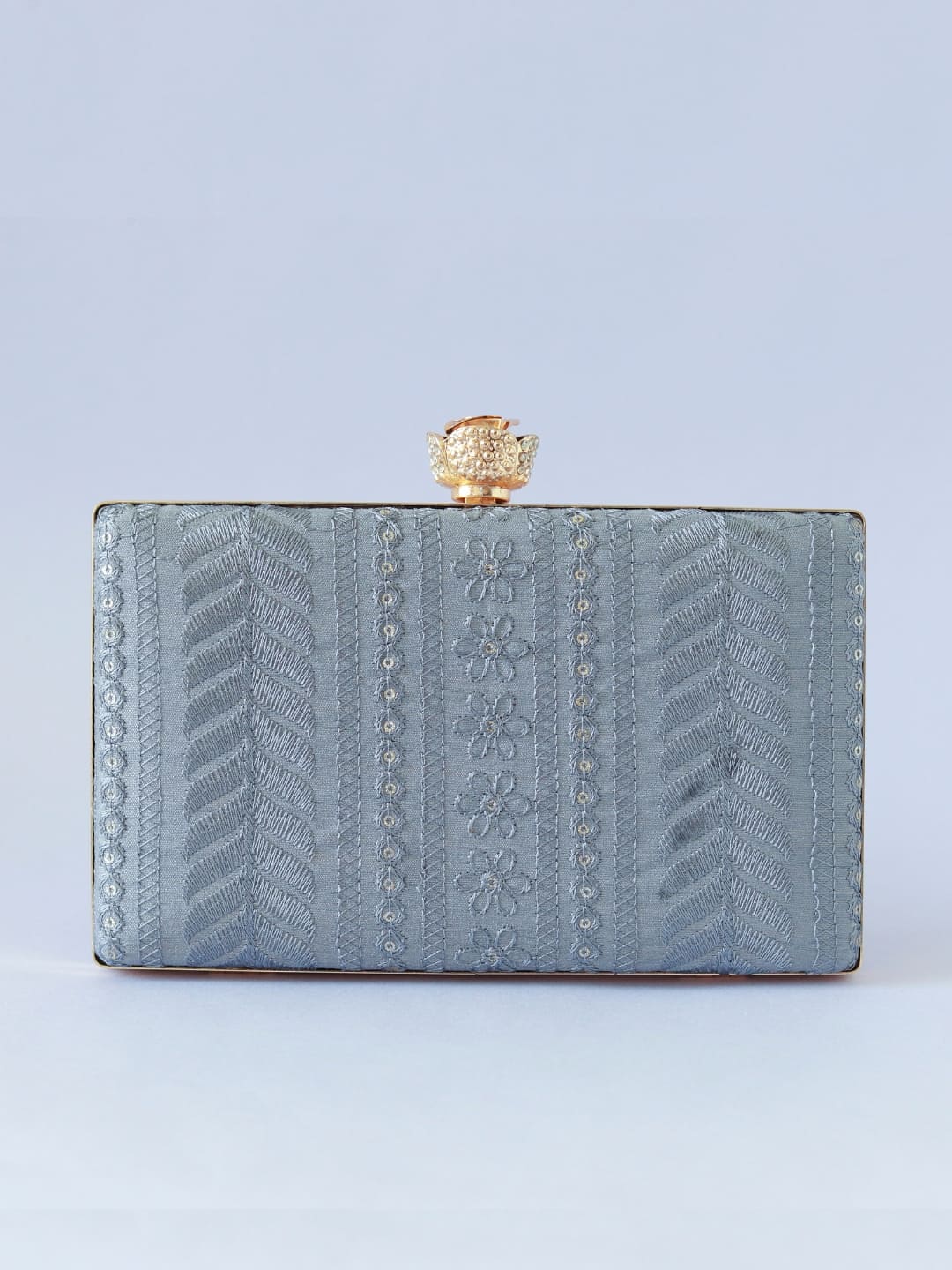 Mughal Embroidered Box Clutch | High-End Fashion Evening Handbag