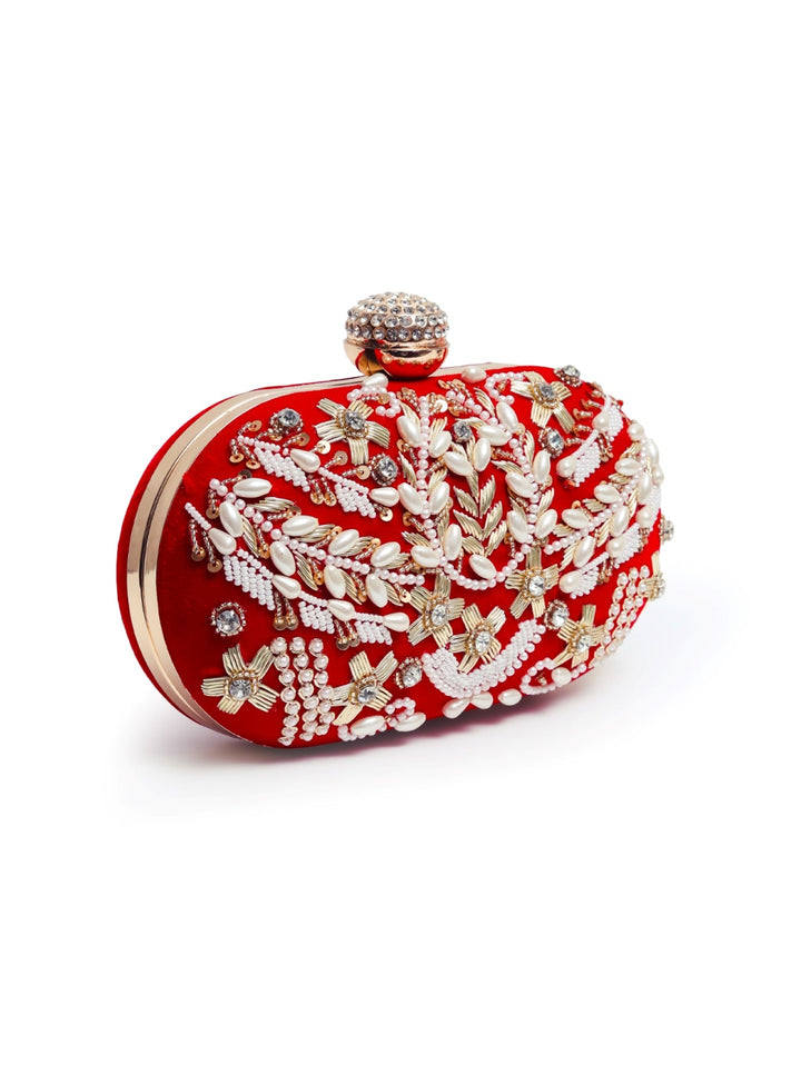 Elizah Zardozi Hand Embroidered Clutch | Timeless Elegance for Any Occasion